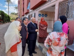 BU president inspects the University hostel and meets with the female students