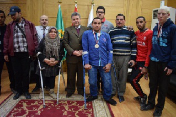 Honoring the Handicapped Students in the Benha university Council