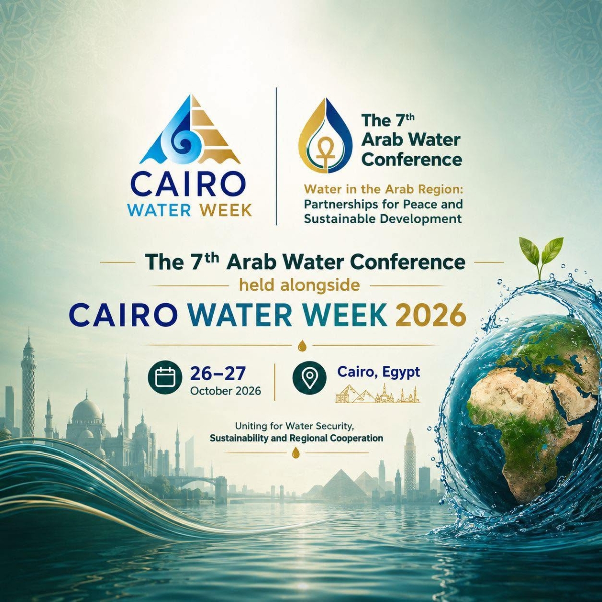 Announcement of the Arab Water Conference Held on the Sidelines of the 9th Cairo Water Week 2026