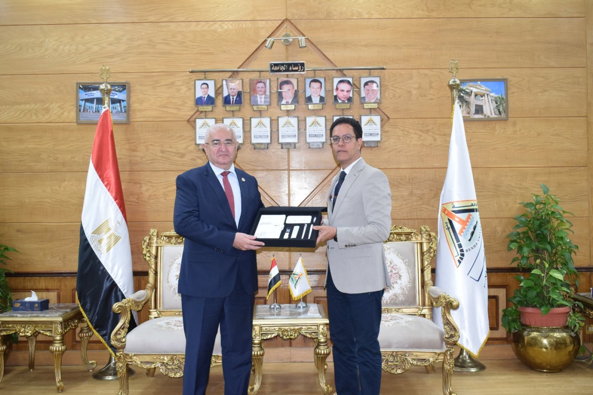 To Discuss Academic Cooperation: Benha University President Receives Azerbaijan's Ambassador in Cairo