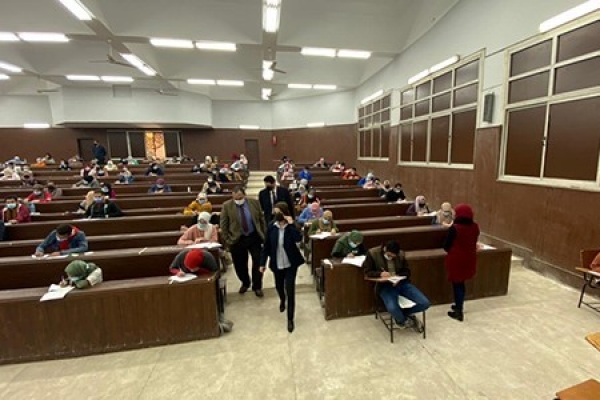 Prof. Tamer Samir inspects the First Semester Exams at Faculty of Arts