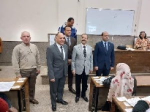 The vice dean of the environment service and the community development inspects the exams in the faculty of physical education  15-1-2023